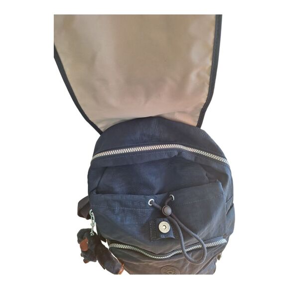 Kipling Black Ravier Medium City Backpack with plush monkey bag charm NWOT - Picture 4 of 12